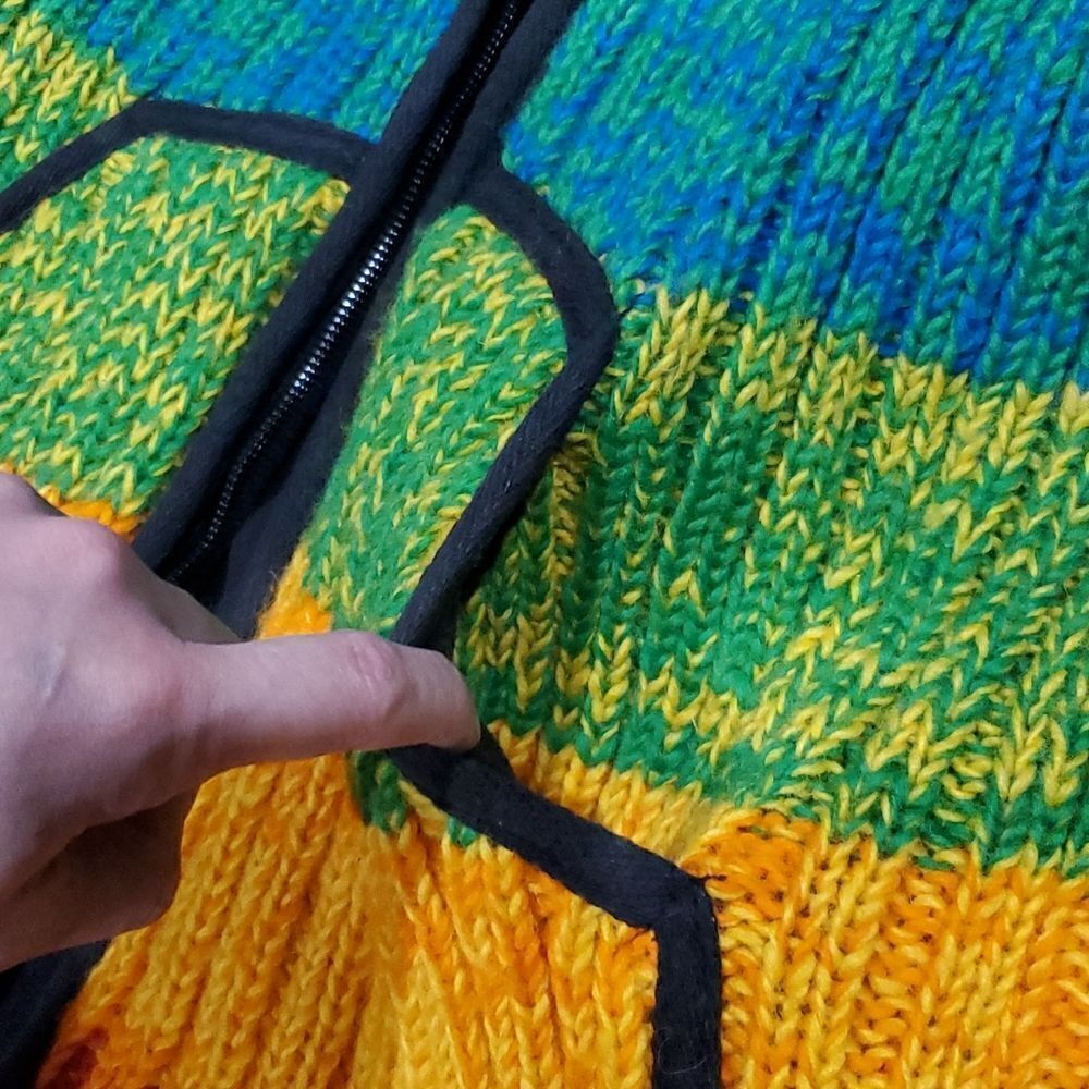 Kyber 100% Wool Rainbow Coat - Picture 12 of 16